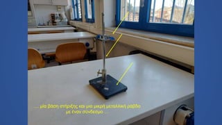 … μία βάση στήριξης και μια μικρή μεταλλική ράβδο
με έναν σύνδεσμο …
 