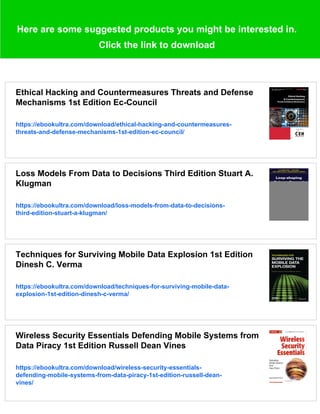 Stuart Hacking Mobile data loss threats and countermeasures 1st Edition Raggo | PDF
