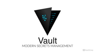 VaultMODERN SECRETS MANAGEMENT
 