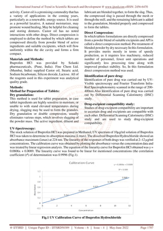Formulation Development and Evaluation of Tablet Formulation Containing ...