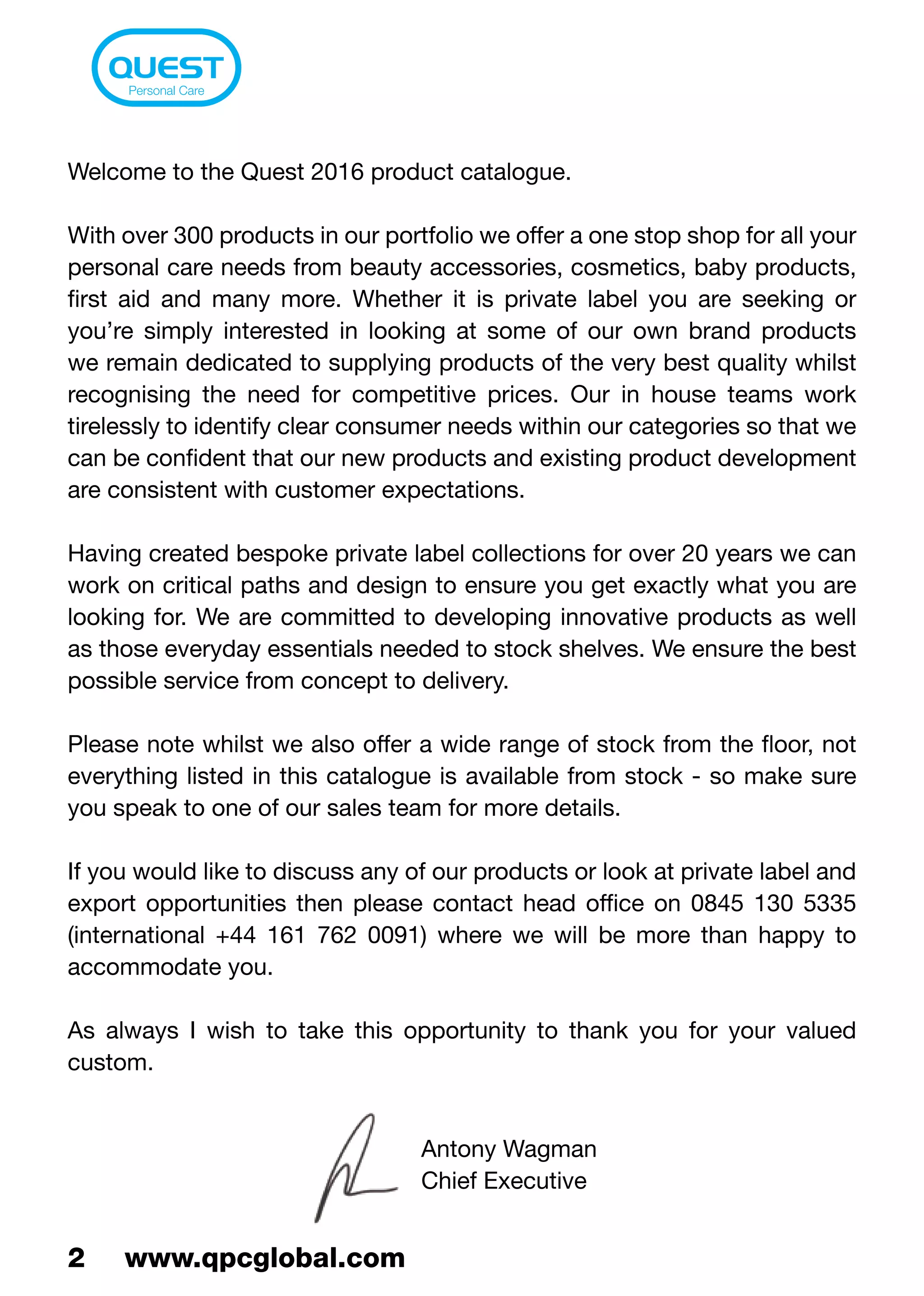 Quest 2016 Product Catalogue PDF