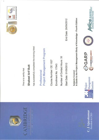 Shakeel - Cambridge Certificate