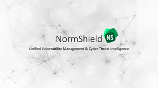 NormShield
Unified Vulnerability Management & Cyber Threat Intelligence
 