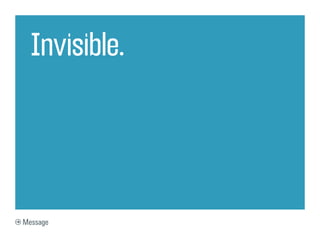 Invisible.




Message
 
