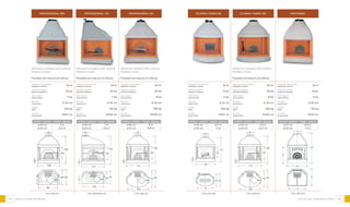 84 85
Profondo
cod: CRELPRO
minimum environment
ambiente minimo
maximum power
potenza massima
heat output
reso termica
flue exit
uscita fumi
weight
peso
air vent
presa d’aria
12 m2
18 kw
5 kw
ø 30 cm
315 kg
15X15 cm
130
75
72
90
70
30
90
section - sezione height - altezza
ø 25 cm 4/5 m
ø 20 cm +5 m
130
75
72
90
70
30
90
focolari IN refrattariO
Ecomax Tondo 105
cod: CREC105
minimum environment
ambiente minimo
maximum power
potenza massima
heat output
reso termica
flue exit
uscita fumi
weight
peso
air vent
presa d’aria
20 m2
28 kw
8 kw
ø 30 cm
360 kg
15X20 cm
30
115
60
138
20
100
115
8376
section - sezione height - altezza
ø 30 cm 4,5 m
ø 25 cm 4,5/7 m
Ecomax Tondo 95
cod: ECOL095
minimum environment
ambiente minimo
maximum power
potenza massima
heat output
reso termica
flue exit
uscita fumi
weight
peso
air vent
presa d’aria
16 m2
15 kw
5 kw
ø 25 cm
205 kg
15X15 cm
25
20
95
55
115
88
75
6560
section - sezione height - altezza
ø 25 cm 5/7 m
ø 20 cm +7 m
Refractory fireplace with cooking
fireplace cranes.
Focolare con braccio di cottura.
Professional 120
cod: CREL120
minimum environment
ambiente minimo
maximum power
potenza massima
heat output
reso termica
flue exit
uscita fumi
weight
peso
air vent
presa d’aria
30
115
60
138
20
100
115
8376
section - sezione
ø 30 cm
ø 25 cm
20 m2
28 kw
8 kw
ø 30 cm
360 kg
15X20 cm
6 m
6/8 m
height - altezza
Professional 100
cod: CREL100
minimum environment
ambiente minimo
maximum power
potenza massima
heat output
reso termica
flue exit
uscita fumi
weight
peso
air vent
presa d’aria
18 m2
25 kw
7 kw
ø 30 cm
250 kg
15X15 cm
30
100
22
50
135
100
80
6256
section - sezione height - altezza
ø 30 cm 4 m
ø 25 cm 4/5 m
Professional 110
cod: CREA110DX/SX
minimum environment
ambiente minimo
maximum power
potenza massima
heat output
reso termica
flue exit
uscita fumi
weight
peso
air vent
presa d’aria
18 m2
25 kw
7 kw
ø 30 cm
310 kg
15X20 cm
30
110
60
145
22
37
6256
110
103
section - sezione height - altezza
ø 30 cm 7 m
ø 25 cm 7/9 m
refractory hearths
Refractory fireplace with cooking
fireplace cranes.
Focolare con braccio di cottura.
Refractory fireplace with cooking
fireplace cranes.
Focolare con braccio di cottura.
Refractory fireplace with cooking
fireplace cranes.
Focolare con braccio di cottura.
 