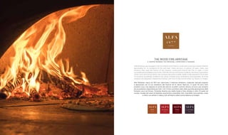 the wood fire heritage
il nostro business tra emozione, competenza e passione
Alfa Refrattari was founded in 1977 to enhance the firebrick, made with a precious natural material,
appreciated for its resistance to fire and heat. There are born, in almost 40 years, many new
products that mark the history of the industry: constructed around the fire, to make it more
accessible and available to everyone. With the strong contribution made by the second generation
of the Lauro and Ortuso family, the company becomes a reality made in Italy enjoyed in more than
70 countries worldwide. Guided by the values of Italian style, authenticity and originality; all of the
products are designed, created and finished, with love in Italy and all within our factory in Anagni.
Alfa Refrattari nasce nel 1977 per valorizzare il mattone refrattario, materiale naturale pregiato
e apprezzato per la sua resistenza alla fiamma ed al calore. Nascono, in quasi 40 anni, tanti
prodotti nuovi che segnano la storia del settore: prodotti costruiti attorno al fuoco per renderlo
più accessibile e disponibile per tutti. Con il forte contributo dato dalla seconda generazione delle
famiglie Lauro ed Ortuso, l’Azienda diventa una realtà made in Italy stimata in oltre 70 paesi nel
mondo. Guidati dai valori di italianità, autenticità e originalità, tutti i manufatti sono pensati, creati
e rifiniti con amore in Italia e tutti all’interno della nostra fabbrica di Anagni.
 