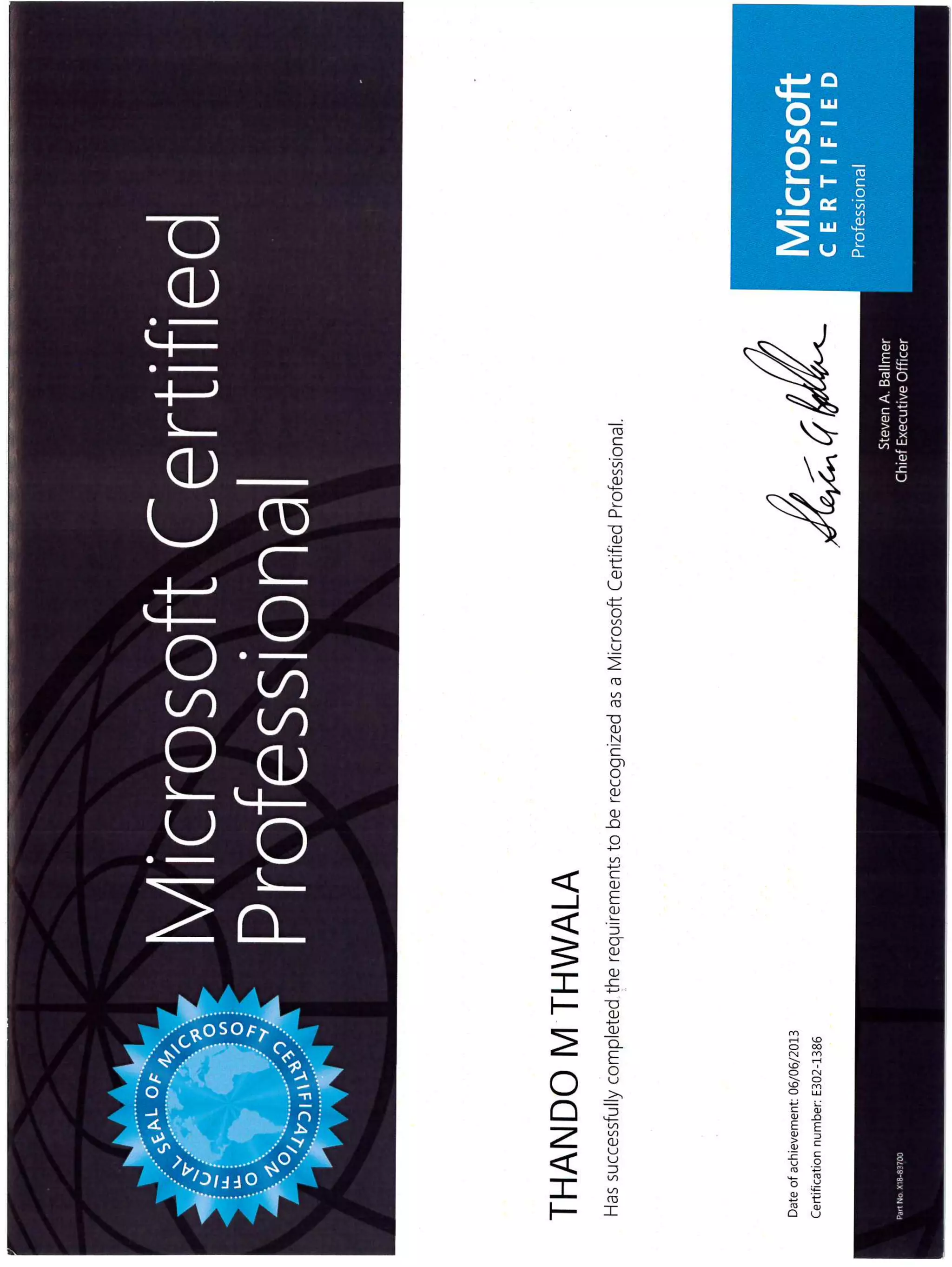 MCP CERTIFICATE LOST visual data 6