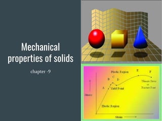 Mechanical
properties of solids
chapter -9
 