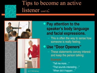 29 Career Development Listening Skills | PPT