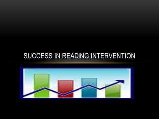 SUCCESS IN READING INTERVENTION
 