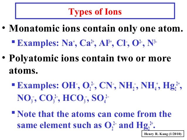 ion bonding chart