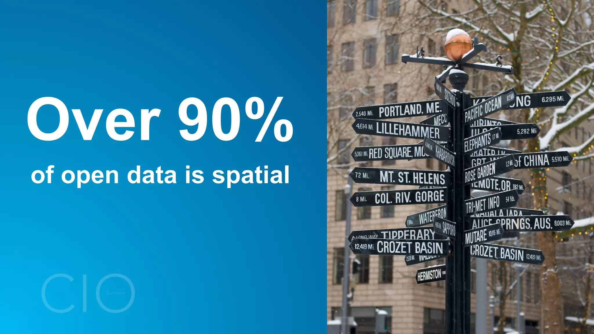 Over 90%
of open data is spatial
 
