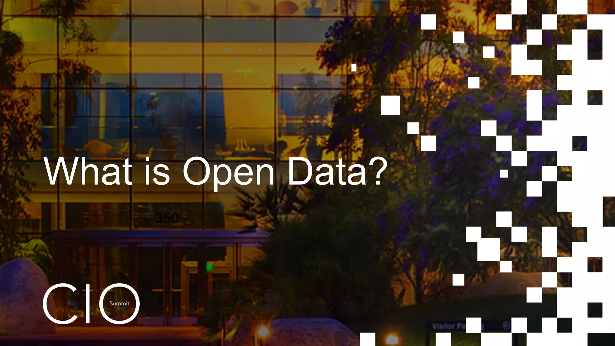 What is Open Data?
 