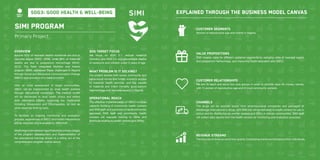 28 29
Simi program
Primary Project
Overview
Around 25% of neonatal deaths worldwide are due to
neonatal sepsis (WHO, 2009), while 30% of maternal
deaths are due to postpartum hemorrhage (WHO,
2012). The Safer Integrated Mothers and Infants
program (SIMI) addresses these challenges in Nigeria
through Social and Behavioral Communication Change
(SBCC) and provision of a medical toolkit.
After an initial assessment of target communities,
SBCC will be implemented by local health workers
through educational workshops. The medical toolkit
will be distributed to local health clinics and skilled
birth attendants (SBAs), supplying key medication
including Misoprostol and Chlorhexidine, as well as
other essential birthing tools.
To facilitate an ongoing monitoring and evaluation
process, experiences of SBCC and toolkit interventions
will be recorded and evaluated by SIMI staff.
Medbridge International has initiated the primary stages
of the program (development and implementation of
the educational training) ahead of a rolling out of the
comprehensive program outline above.
Operational reach
The effective implementation of SBCC involves
capacity building of community health workers
and SIMI staff, and a process of rapid community
appraisal. SIMI staff and community health
workers will cascade training to SBAs and
distribute toolkits to health centers and SBAs.
SDG target focus
We focus on SDG 3.1: reduce maternal
mortality, and SDG 3.2: end preventable deaths
of newborns and children under 5 years of age.
What problem is it solving?
Our project tackles both social, community and
behavioural norms that hinder women’s access
to maternal health services, and key causes
of maternal and infant mortality (post-partum
haemorrhage and neonatal sepsis) in Nigeria.
Customer Segments
Women of reproductive age and infants in Nigeria.
Value propositions
SIMI creates value for different customer segments by reducing rates of neonatal sepsis
and postpartum hemorrhage, and improving health education and SBCC.
Customer Relationships
We aim to reach and serve two core groups in order to provide value for money, namely
with 1) women of reproductive age and 2) local community workers.
Channels
The drugs will be sourced locally from pharmaceutical companies and packaged at
Medbridge International in Abuja. 500 SIMI kits will be delivered to health centers for use in
clinics and for distribution to women leaders and SBAs in remote communities. SIMI staff
will collect data reports from the health centers for monitoring and evaluation purposes.
Explained through the business model canvas
Revenue StREams
The sources of revenue come from grants, fundraising events and donations from individuals.
SDG3: Good health & Well-being
 