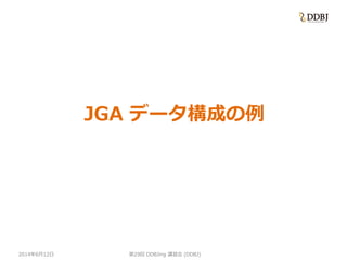 2014年6月12日
JGA データ構成の例
第29回 DDBJing 講習会 (DDBJ)
 