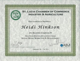 SLU Chamber of commerce socia media management