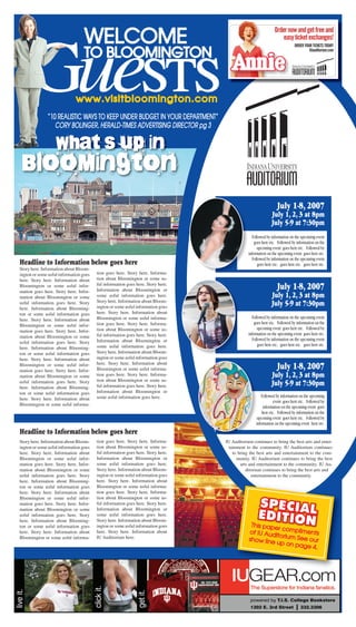 Make the
Choice.
It’s your
Voice.
VOTE!
Don’t turn
your back ...
IndianaVoters.com
Find your polling place
for Nov. 6 at …
 