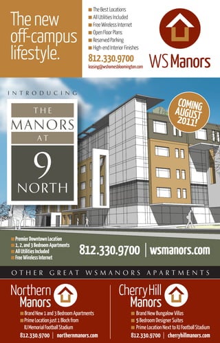 Season Sponsors:
DENNIS MILLER
ANNIE
DAVID SEDARIS
DENNIS JAMES HOSTS HALLOWEEN
HILARY HAHN, VIOLIN
RENT
NAI-NI-CHEN DANCE COMPANY
CHIMES OF CHRISTMAS
DOODLEBOPS LIVE!
THE ROYAL SCOTS DRAGOON GUARDS
STOMP
EVITA
MOVIN’ OUT
RIVERDANCE
THE NEW ORLEANS JAZZ ORCHESTRA
ORDERYOURTICKETSTODAY!
2007-2008 SEASON
For complete show information and to order your
tickets contact the IU Auditorium Box Ofﬁce,
call (812) 855-1103, or visit
IUauditorium.com
2007-2008 SEASON2007-2008 SEASON
 