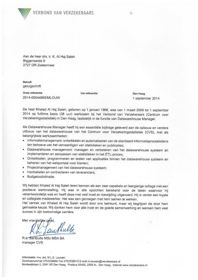 Getuigschrift verbond