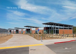 12 M O D U L A R B U I L D I N G S O L U T I O N S
From the level of overall design, to custom interior
finishes and exterior profiles, each of our buildings are as
unique as the client we build them for. Industry leaders
such as Pfizer, Boeing, General Motors, Northrop Grum-
man and Dupont have all turned to Williams Scotsman for
building solutions.
We’re easy to do business with.
High Tech High Chula Vista
SAN DIEGO, CALIFORNIA
12 M O D U L A R B U I L D I N G S O L U T I O N S
 