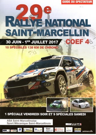 29e Rallye National de Saint-Marcellin 2017 (Guide du Spectateur)