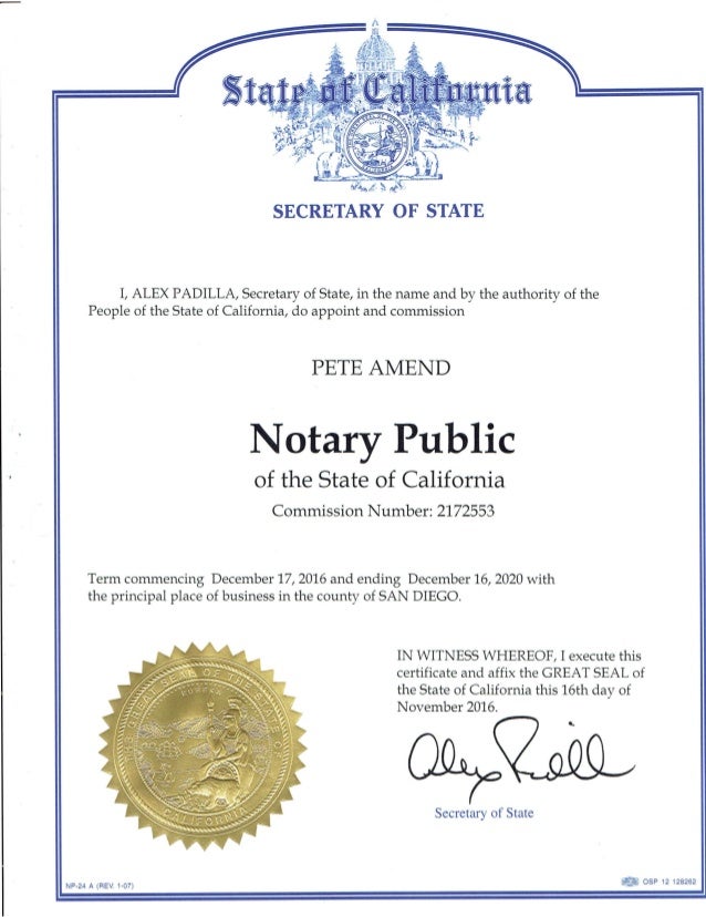 Notary Public 2016 2020