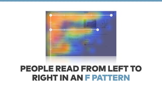 PEOPLE READ FROM LEFT TO 
RIGHT IN AN F PATTERN 
 