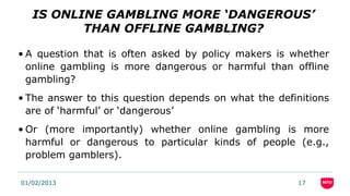 Dr. Mark Griffiths - Social Responsibility Tools in Gambling