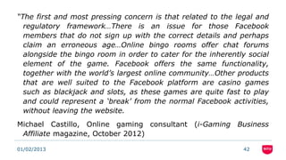 WHAT IS SOCIAL GAMING? (REVISITED)
• Aideen Shortt (2012) claims the key tenets of social gaming are:
(1) Use of a central...