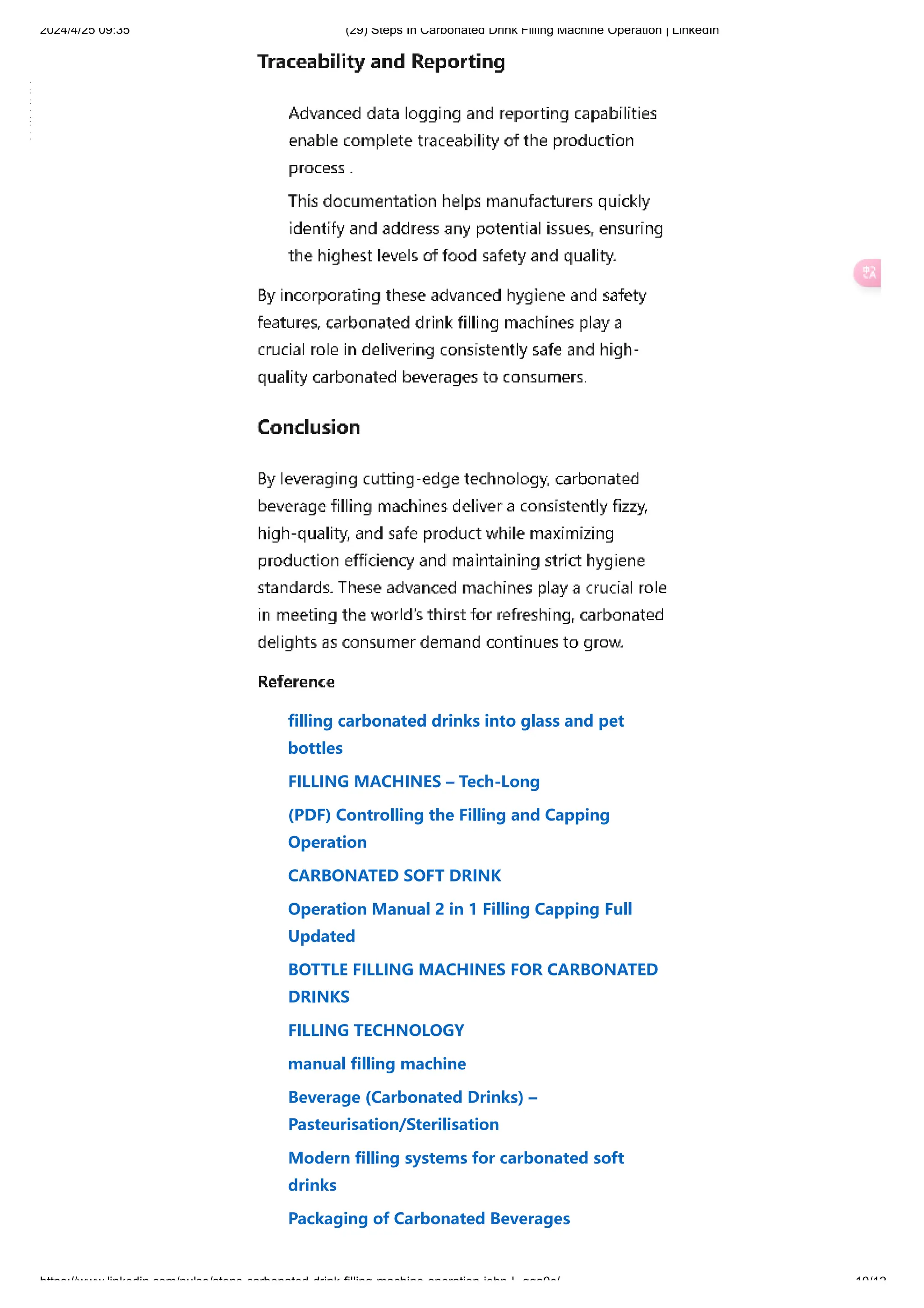 Steps In Carbonated Drink Filling Machine Operation