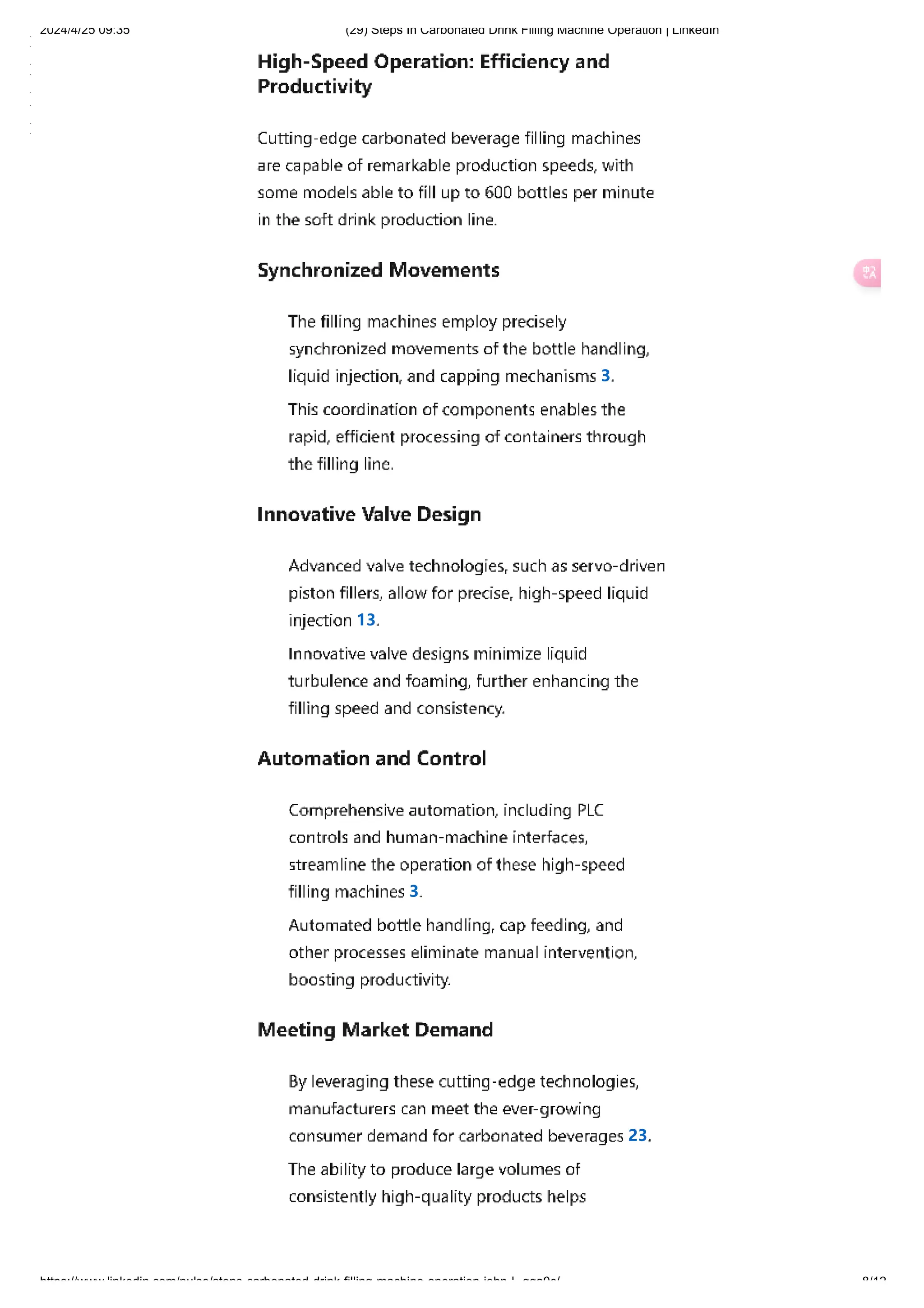 Steps In Carbonated Drink Filling Machine Operation