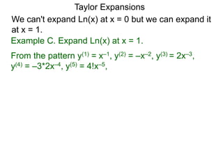29 Taylor Expansions X