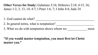 Understanding Temptation Understanding God's Promises: Overcoming Temptation with Faith | PDF