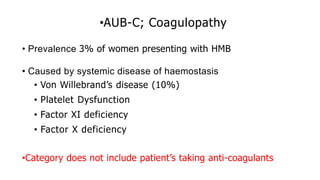 AUB Diagnosis and evaluation BY: Dr. DIPTI NABH Dr Sharda Jain | PPTX
