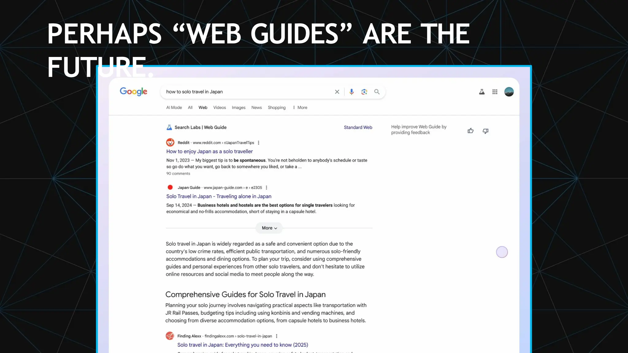 PERHAPS “WEB GUIDES” ARE THE
FUTURE.
 