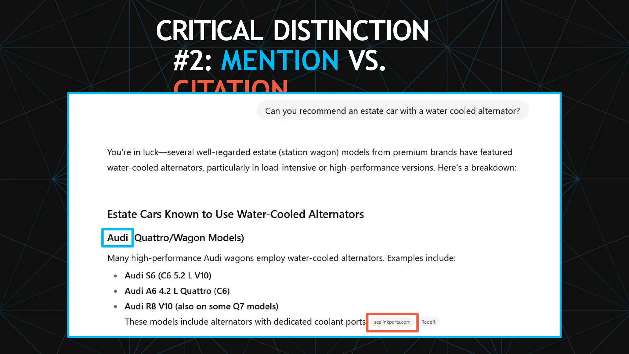 CRITICAL DISTINCTION
#2: MENTION VS.
CITATION
 