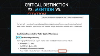 CRITICAL DISTINCTION
#2: MENTION VS.
CITATION
 