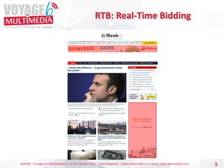 #VEM6 - Voyage en Multimédia 4 | 5 & 6 Février 2015 | Saint-Raphaël - Slides disponibles sur www.salon-etourisme.com 9
RTB: Real-Time Bidding
 