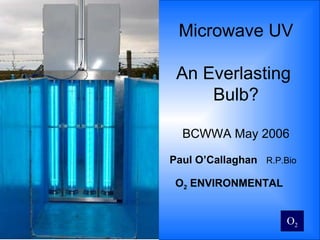 Microwave UV An Everlasting  Bulb? BCWWA May 2006 ,[object Object],[object Object]