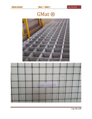 NuStar Limited GBar ® - GBolt ® Feb. 28, 2015
Page 10 of 29
GMat ®
 