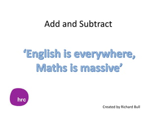 Add and Subtract
Created by Richard Bull
 