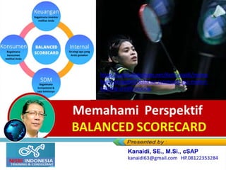 Memahami Perspektif
BALANCED SCORECARD
https://www.slideshare.net/KenKanaidi/mema
hami-perspektif-balance-scorecard-bsc-materi-
training-credit-scoring
 