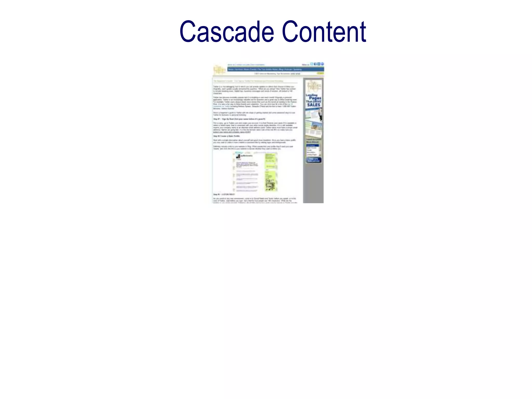 Cascade Content
 