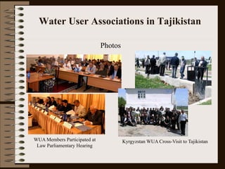 Water User Association and Governance: The Example of Tajikistan