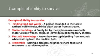 Survive Examples Ethics- Strength of Filipino Character in ethics | PPTX
