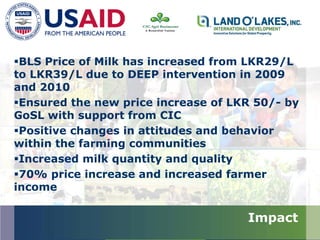 Dairy Enhancement in Eastern Province of Sri-Lanka