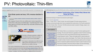 PV: Photovoltaic: Thin-film
14
 