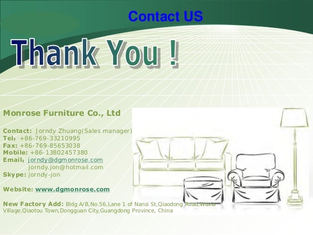Monrose Furniture Presentation S