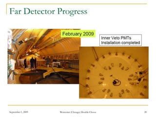 Far Detector Progress
September 1, 2009 Worcester (Chicago) Double Chooz 20
 