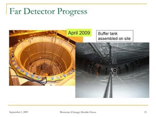 Far Detector Progress
September 1, 2009 Worcester (Chicago) Double Chooz 21
 